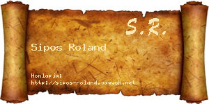 Sipos Roland névjegykártya